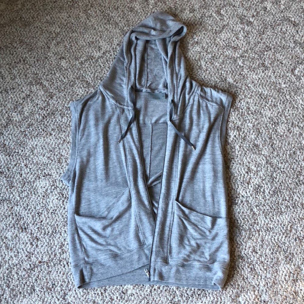 Hooded Athleta vest.